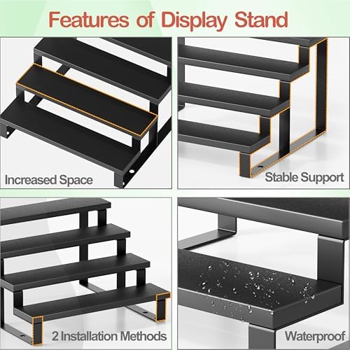 Boulphia 12 Inch Wood Cologne Stand 4 Tier Organizer