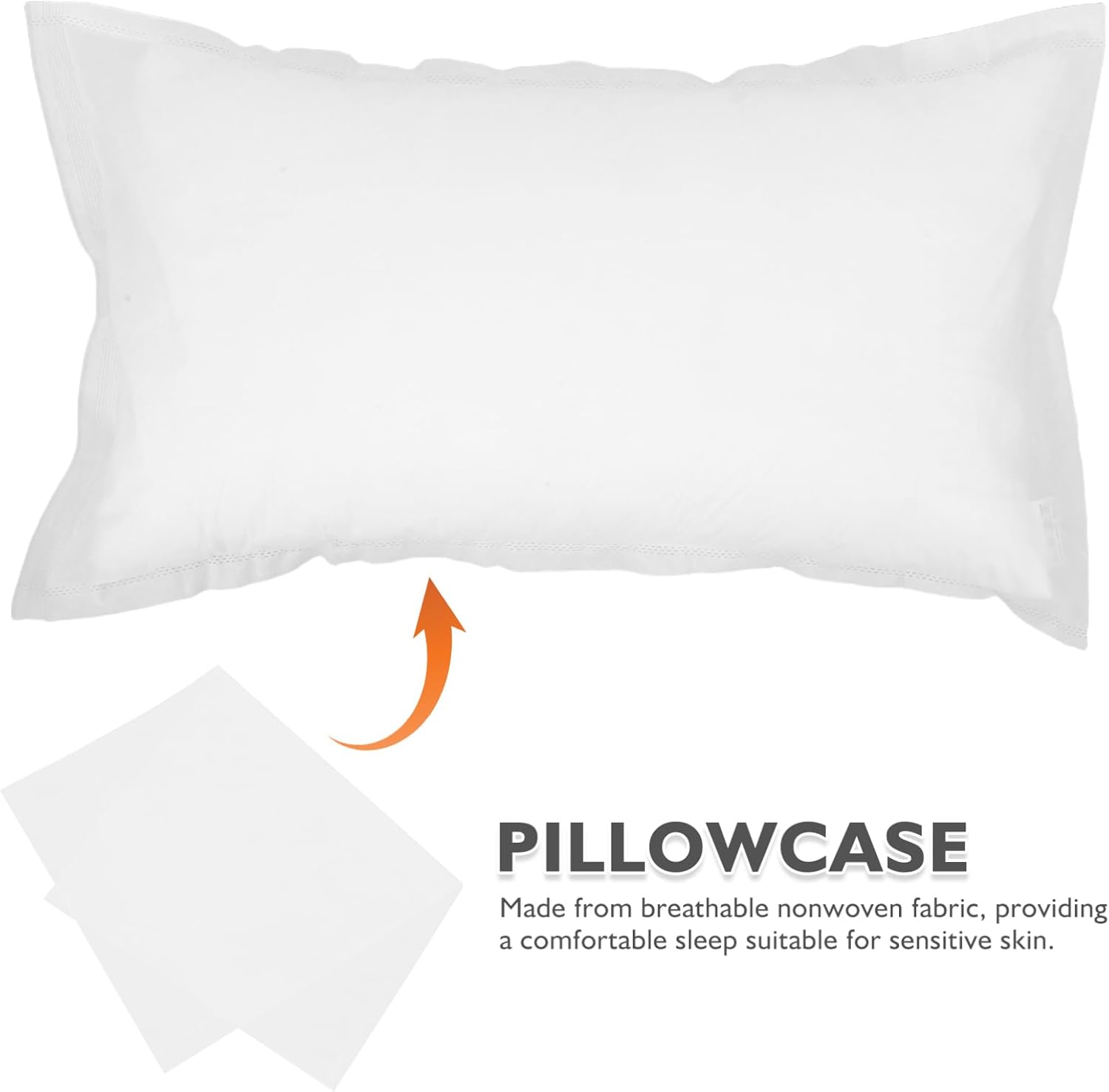 ABOOFAN 20pcs Non Woven Pillow Protectors for Travel and Hotel Use