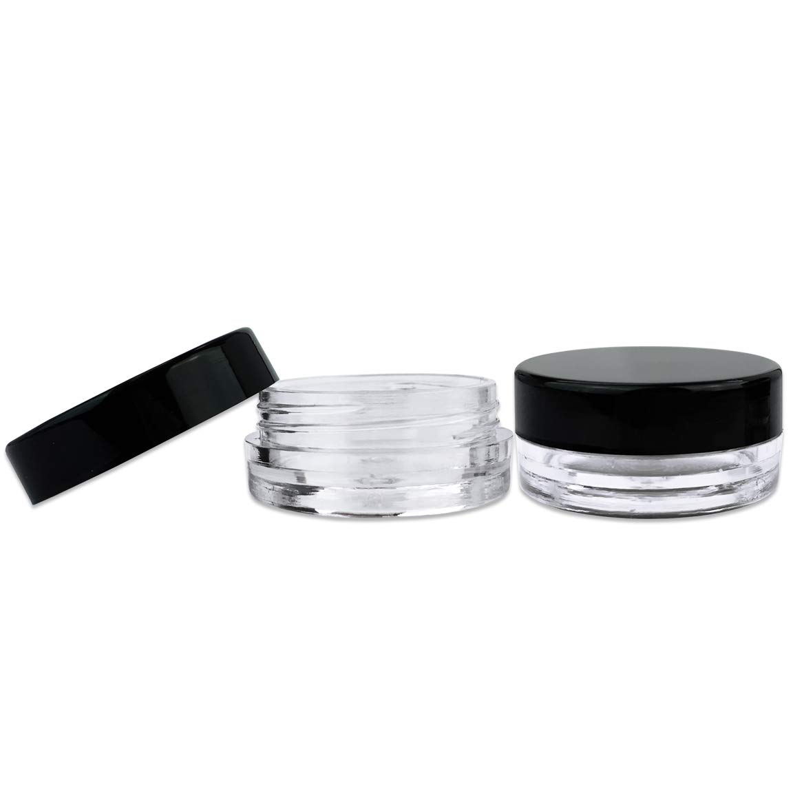Beauticom 3G Round Jars with Black Lids - 1000pcs BPA Free