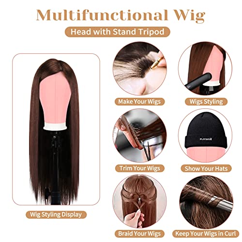 Beauty Star 63 Inch Tall Wig Stand Tripod with 22 Inch Mannequin Head