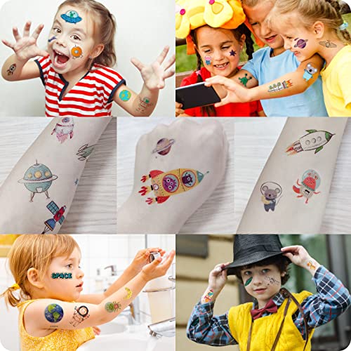 120 Space Temporary Tattoos for Kids Party