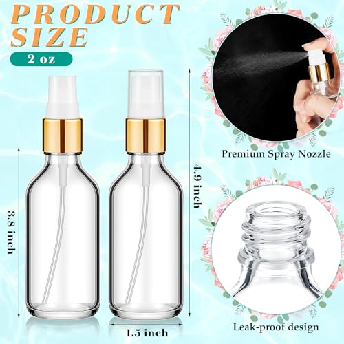 20 Pcs Clear Refillable Spray Bottles for Perfume and Travel
