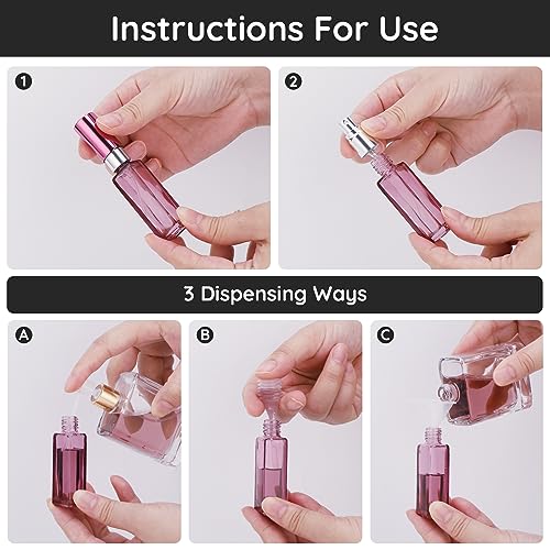 Segbeauty 5pcs 10ML Travel Perfume Refillable Bottles