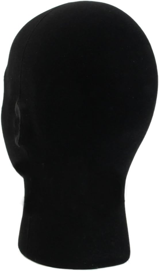 Black Foam Wig Head Stand Display Mannequin for VR Headset Mount
