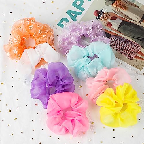 8 Pcs LED Scrunchies for Women - Glow in the Dark