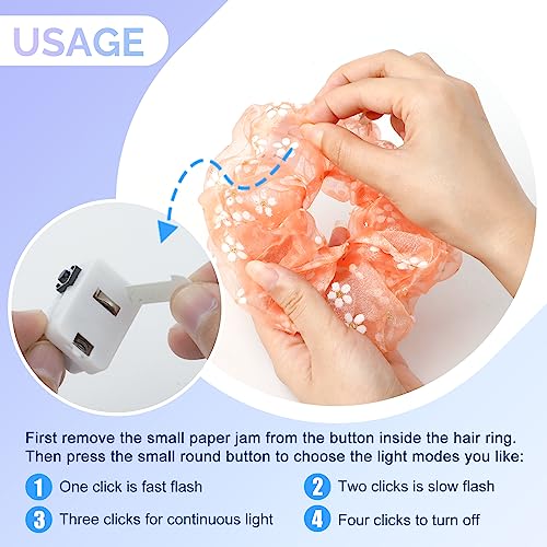 8 Pcs LED Scrunchies for Women - Glow in the Dark