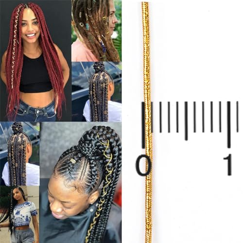 Gold Sliver Dreadlock Braids Hair Accessories 2 Pieces