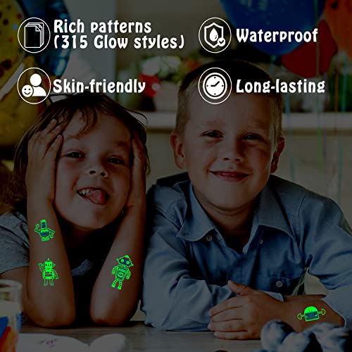Partywind Luminous Robot Temporary Tattoos 30 Sheets
