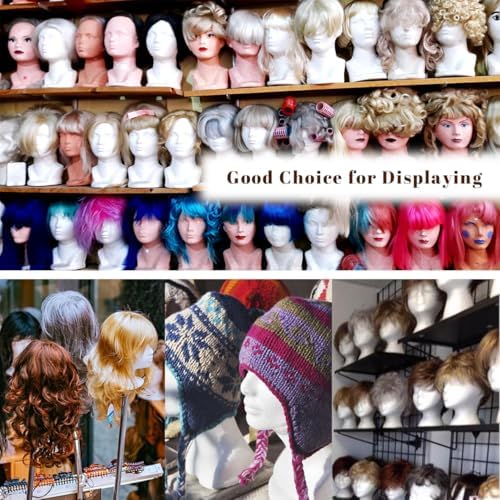 Leeven Foam Wig Head Stand for Wigs Display