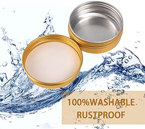 1 oz 30ml Gold Aluminum Tin Jar with Screw Lid Pack of 32