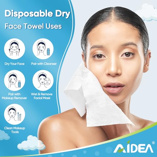 AIDEA Face Towels Disposable 100 Ct 2 Box