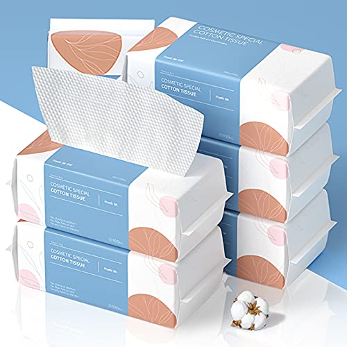 PoeticEHome Soft Dry Wipe 6 Pack 100 Cotton Face Tissues