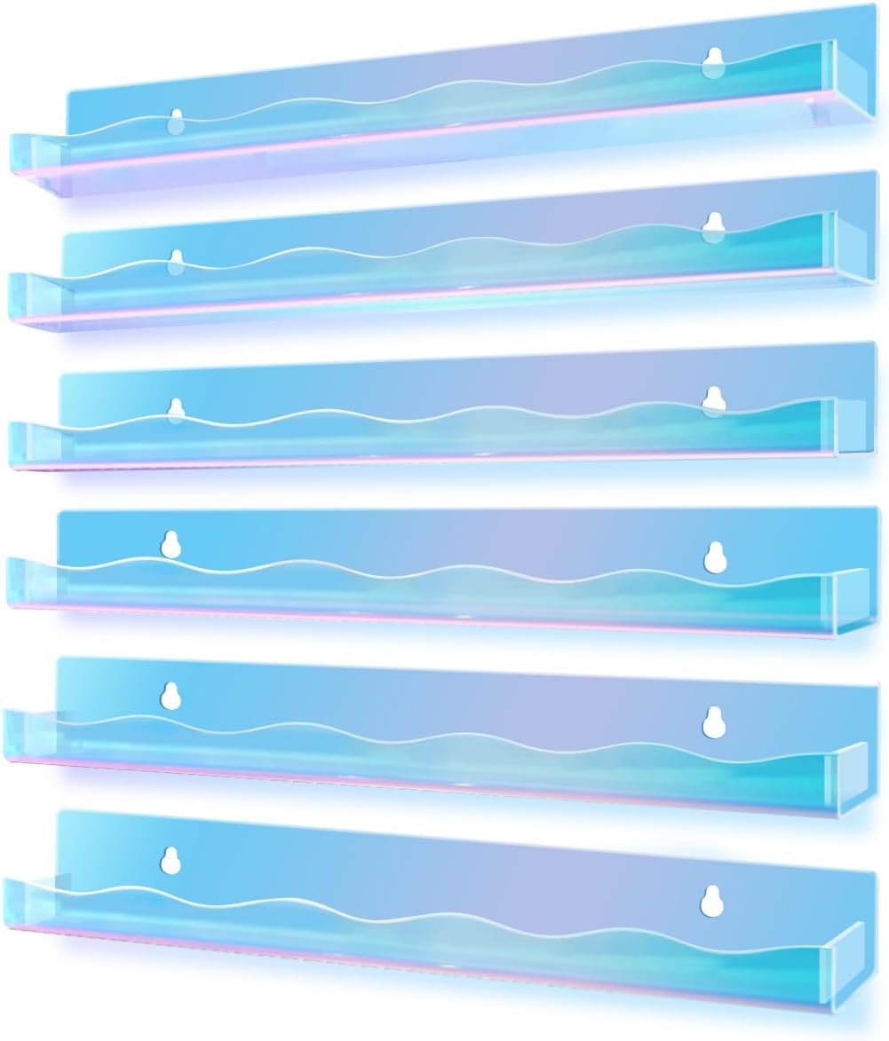 15 Inch Wall Mounted Nail Polish Rack with End Caps