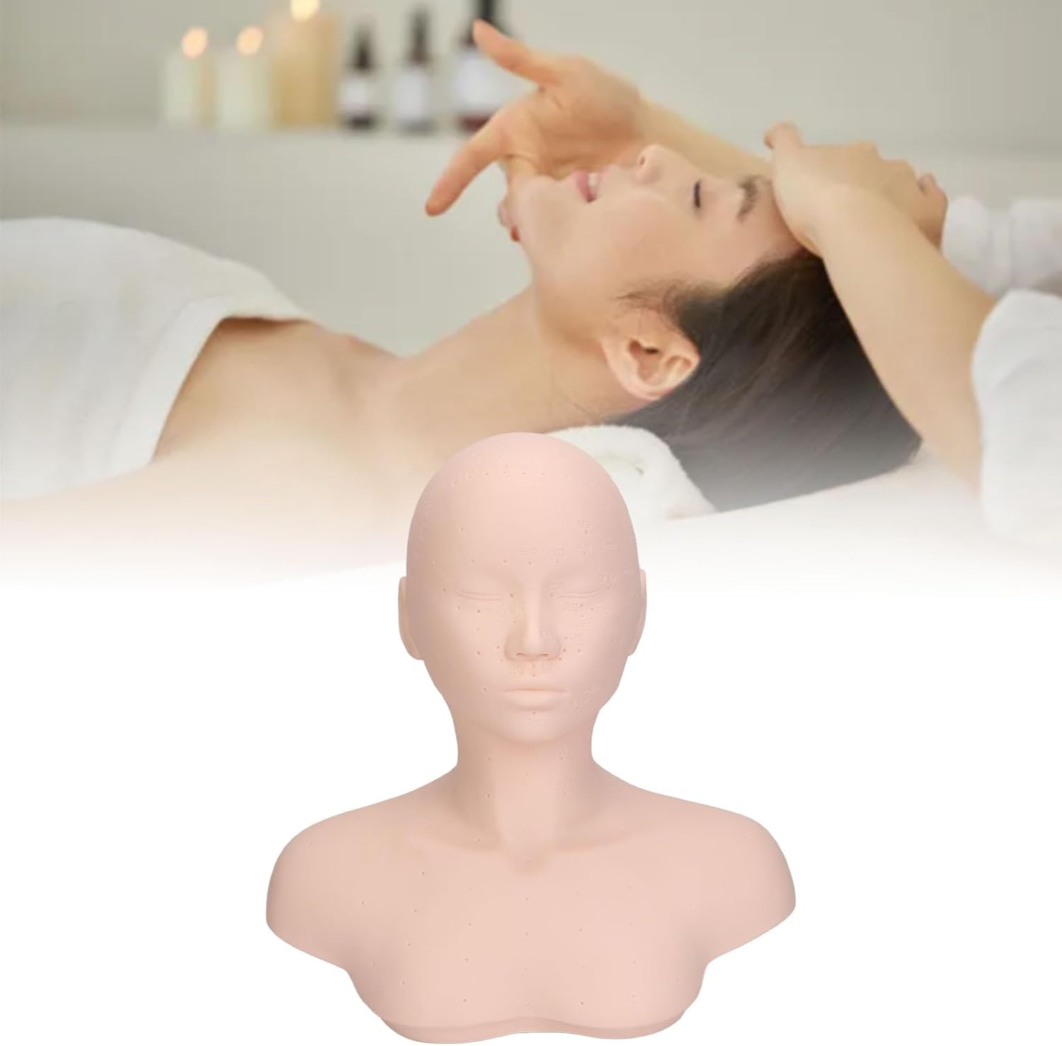 Soft PVC Mannequin Head for Makeup and Massage