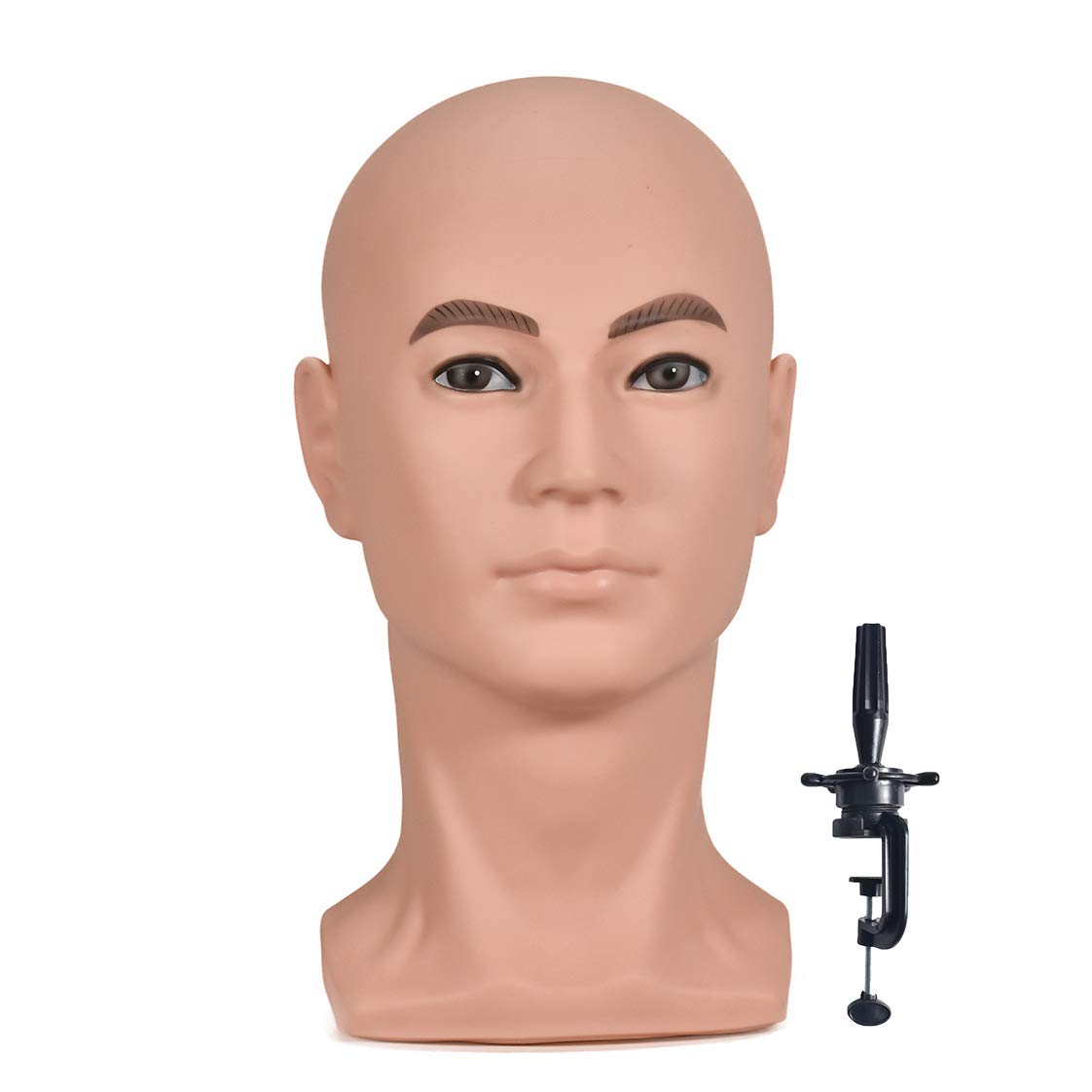 PVC Male Mannequin Head for Wig and Headphone Display
