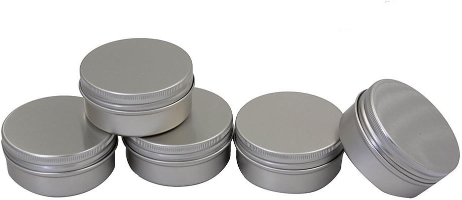 CTKcom 2-Ounce Aluminum Tin Containers with Screw Top