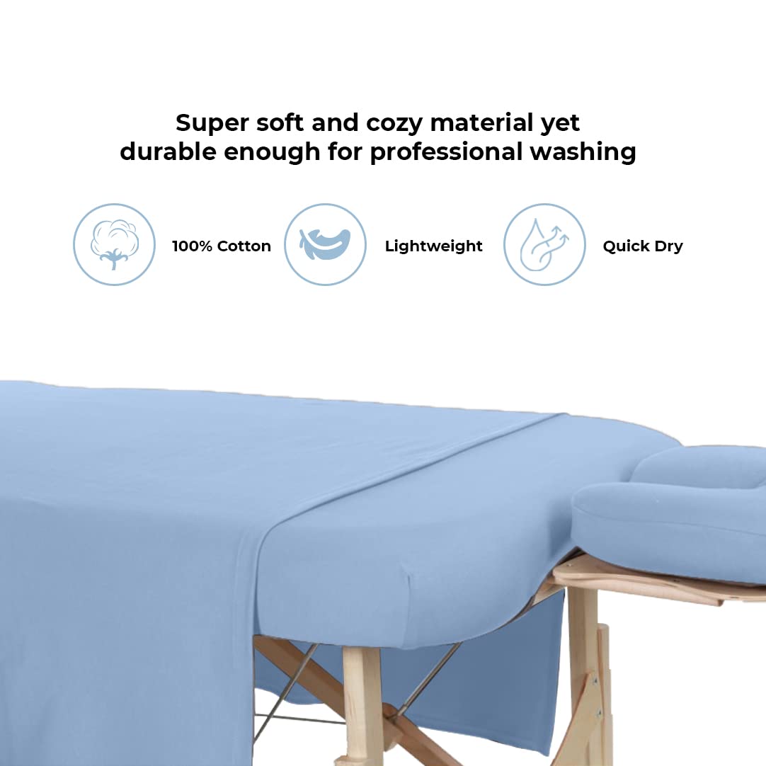 Avalon Care Massage Table Sheets Set 3 Pcs Sky Blue