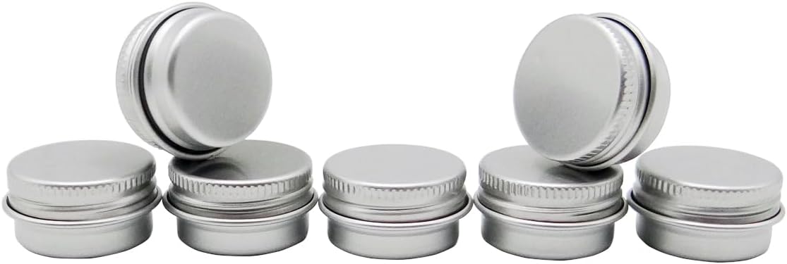 30 Pack 5ml Round Lip Balm Tins with Screw Lid