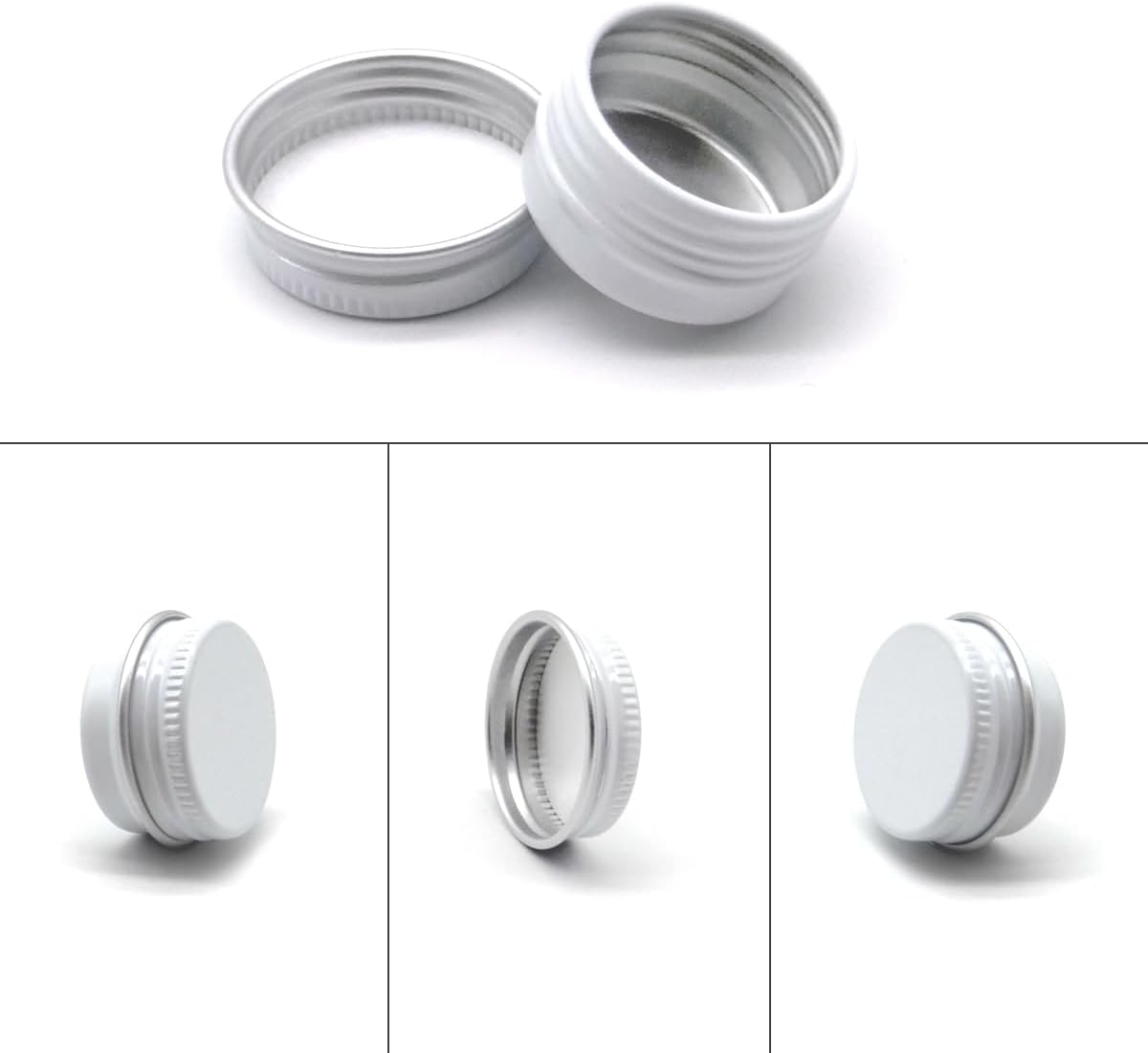 30 Pack 5 ml White Lip Balm Tins with Screw Lid