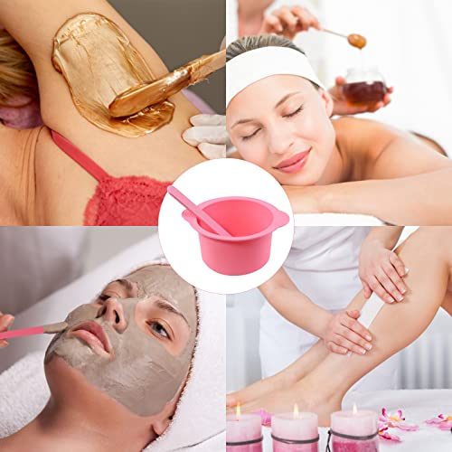 2Pcs Silicone Wax Pot Liner with Wax Sticks for Hair Removal