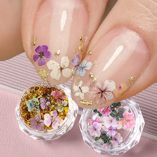 Dried Flower Nail Art Sticker - 3D Resin DIY Decor