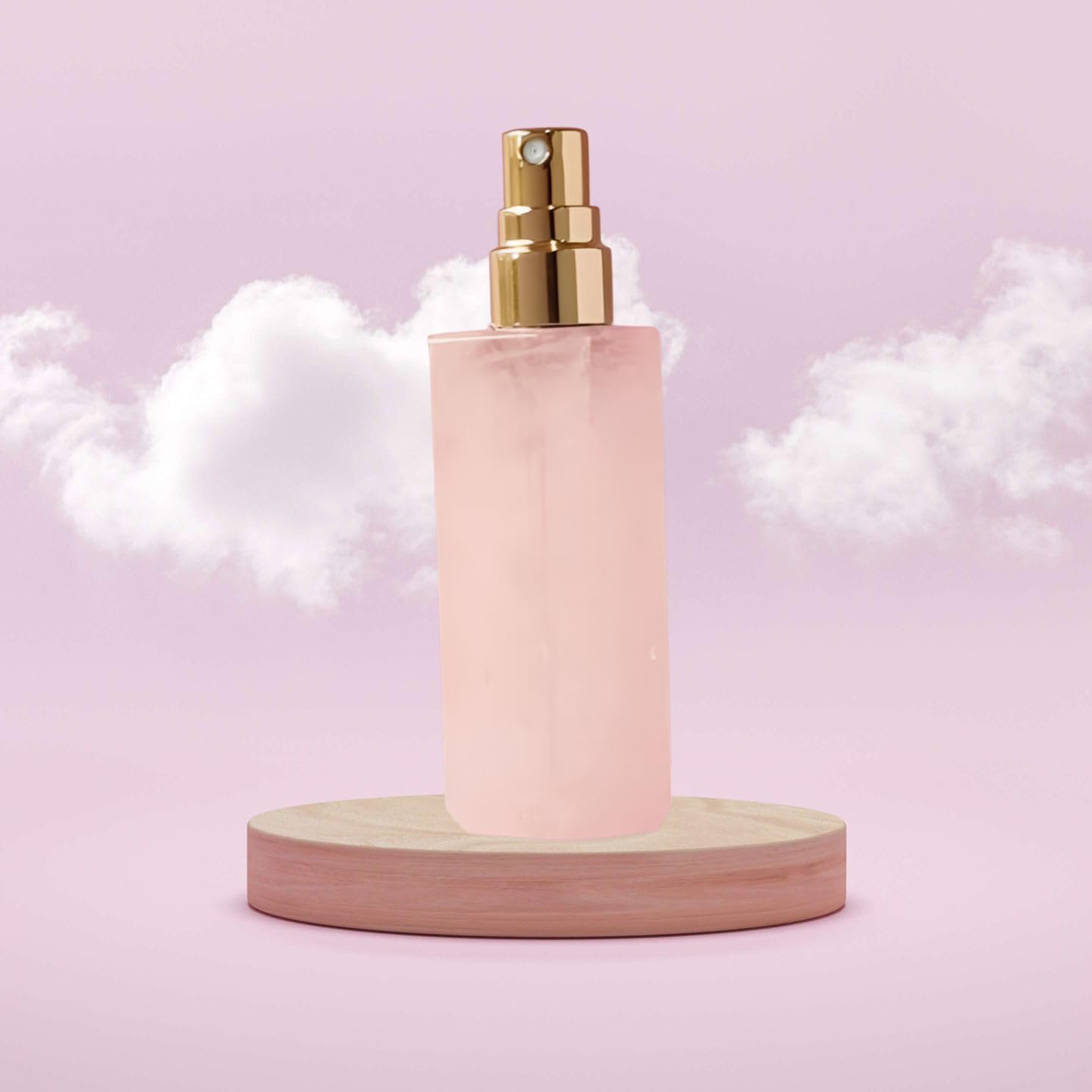 Refillable Perfume Bottle with Rose Quartz