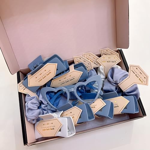 24pcs Bridesmaid Scrunchies Hair Clips Proposal Gifts