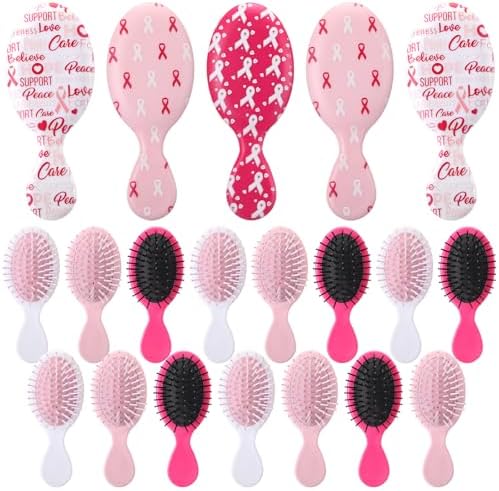 24 Piece Breast Cancer Awareness Gift Set with Pink Ribbon Hairbrush