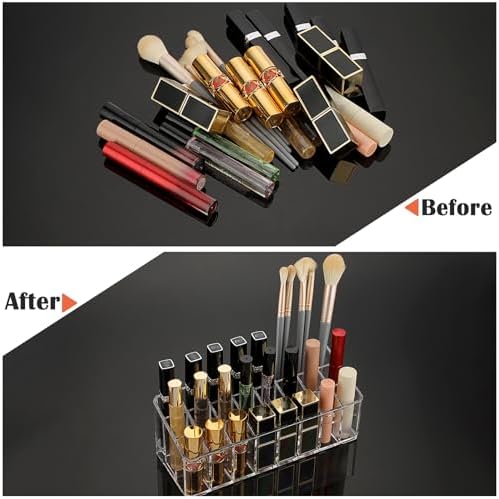 ELLDOO Rollerball Perfume Organizer 24 Space Clear Acrylic Display Case