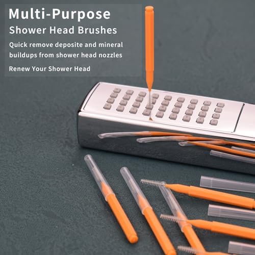 Shower Head Cleaning Brush Set with Multi-Size Picks