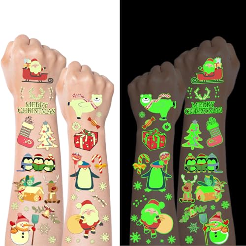 260 Styles Luminous Christmas Temporary Tattoos for Kids