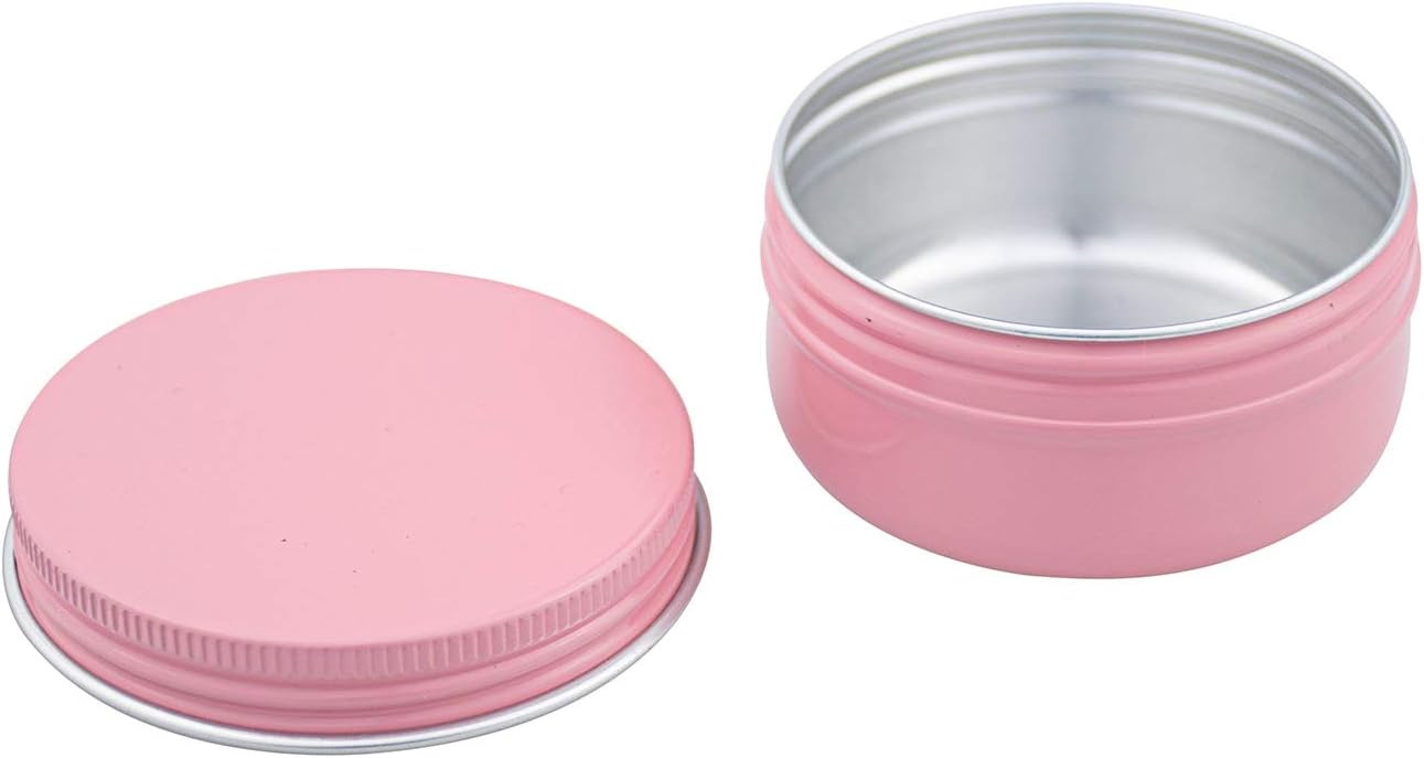 Foraineam 60 Pack 50ml Pink Screw Top Jars