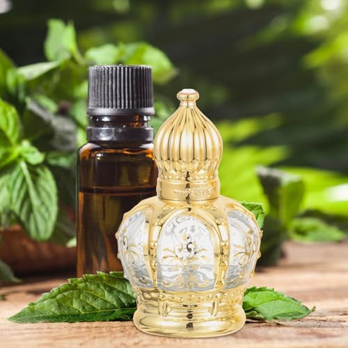 Homoyoyo 2pcs Essential Oil Glass Bottles 10ml Travel Roller Bottles