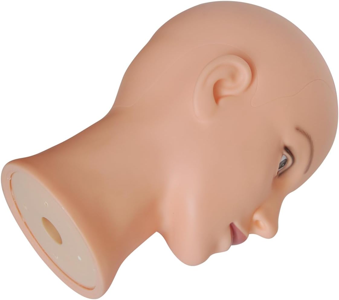 Soft Bald Mannequin Head for Wig Display and Glasses