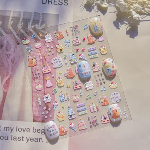 Cute 3D Animal Nail Stickers for Women DIY Manicure
