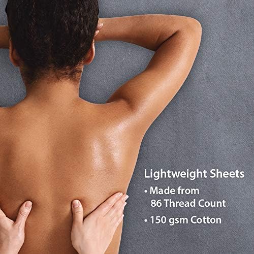 ForPro Premium Flannel 3-Piece Massage Sheet Set Cool Grey