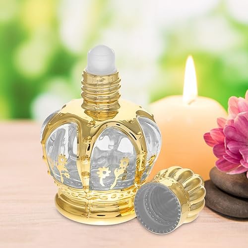 4PCS Small Glass Oil Bottles - Refillable Roller Bottles for Cosmetics and Travel