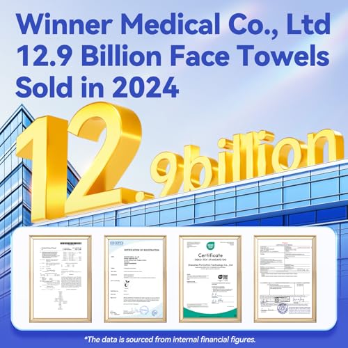 Winner Ultra Soft Biobased Facial Towelettes 55 Count Disposable for Sensitive Skin