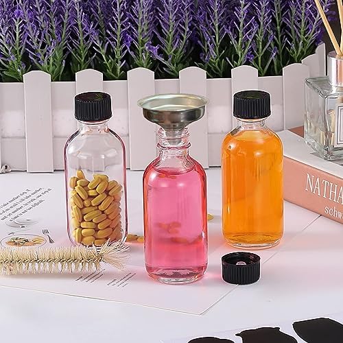 DIDITIME 6 Pack Shot Bottles with Caps and Funnels