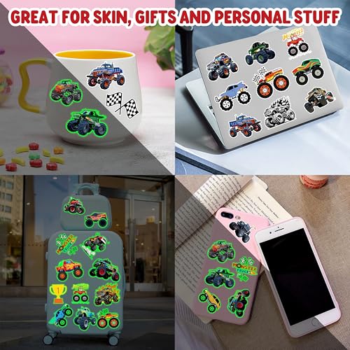 96PCS Monster Truck Temporary Tattoos for Kids