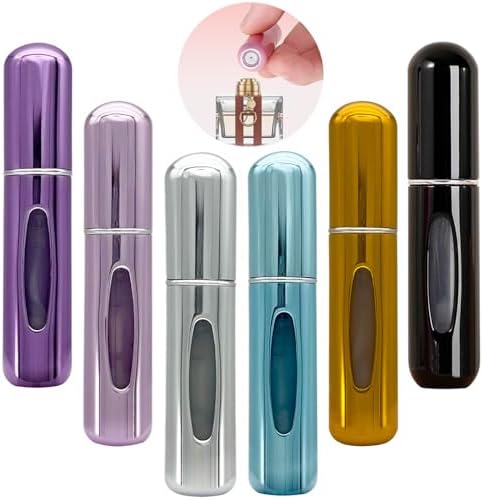 6pcs Mini Perfume Refillable Travel Bottle Atomizer Sprayer for Fragrance