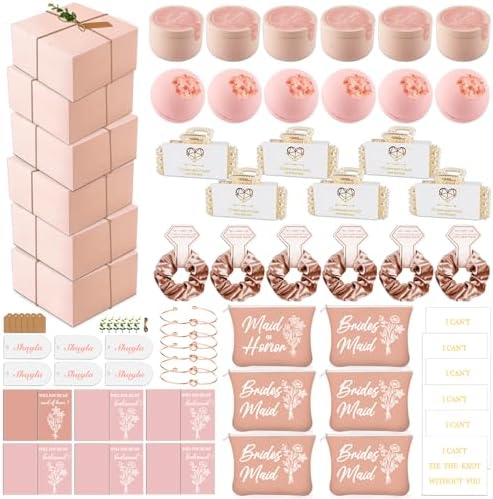73pcs Pink Bridesmaid Gift Set With Proposal Box