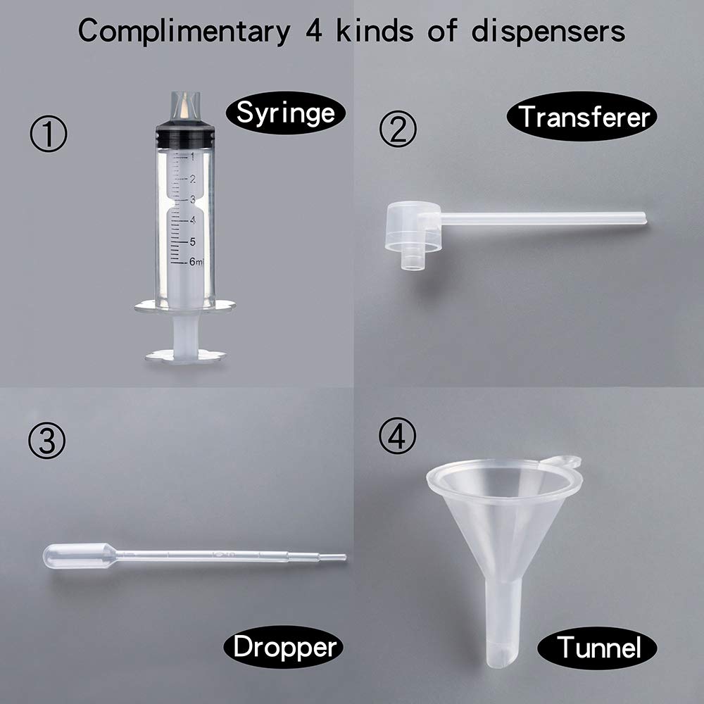 6 Pack 30ml Black Refillable Perfume Bottles with Metal Sprayer