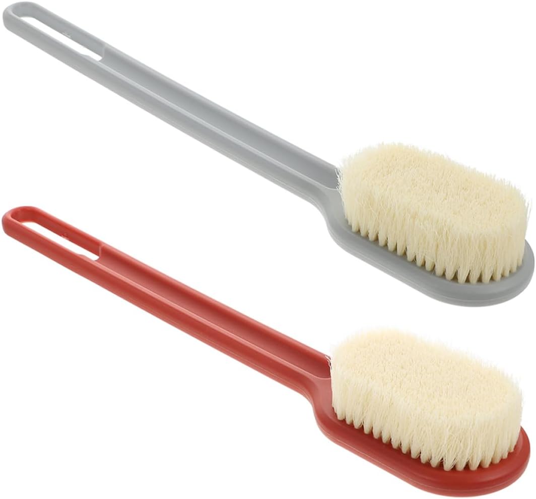 2pcs Long Handle Body Brush for Exfoliation and Back Scrubbing