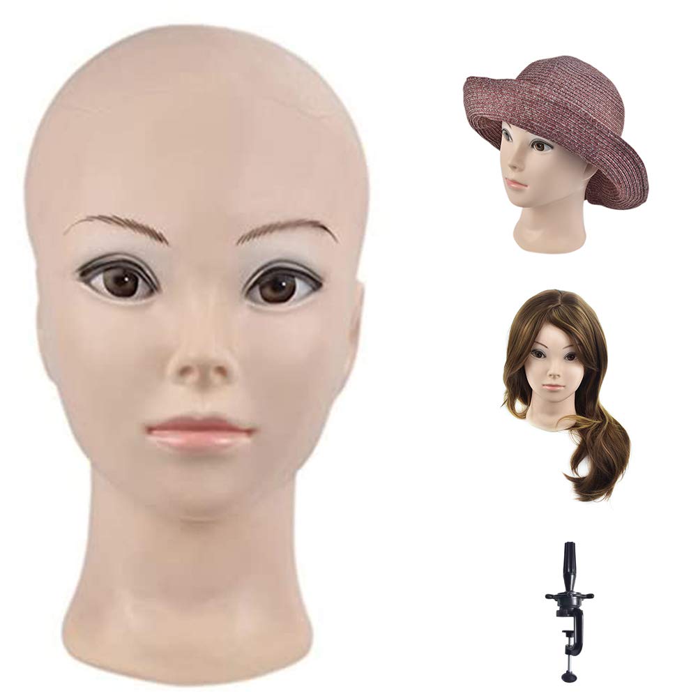 Bald Mannequin Head for Wig Making and Display