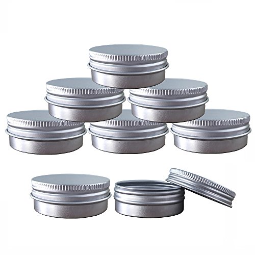 Wuiil 6 Pack Aluminum Tin Jars with Screw Cap Lid 1 Oz 30ml