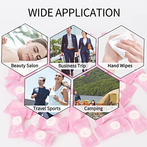 Classycoo 100pcs Cotton Compressed Face Towel Tablets Pink