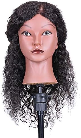 Real Hair Mannequin Head with Free Clamp for Styling Practice