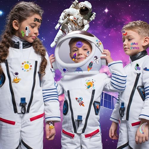 96PCS Galaxy Themed Temporary Tattoos for Kids - Space Party Supplies