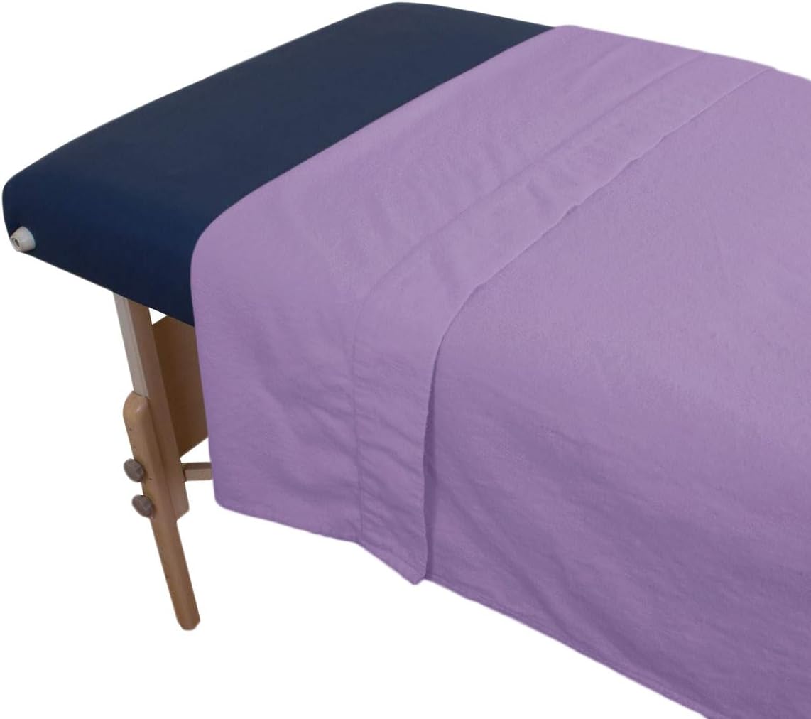 Body Linen Flannel Massage Table Sheet Dahlia Purple 61x100 Inches